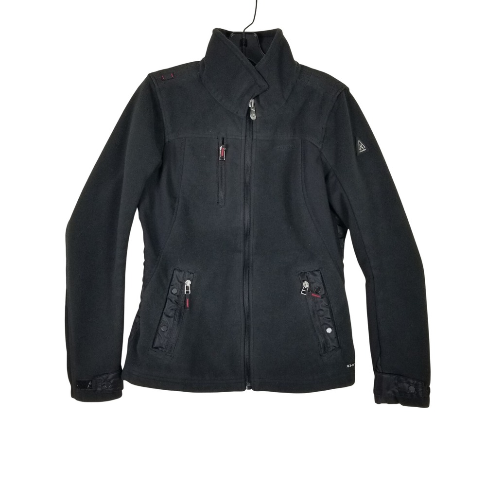 Gaastra Fleece Jacket Womens Medium Black G3-M Waterproof Rough Seas Graphic